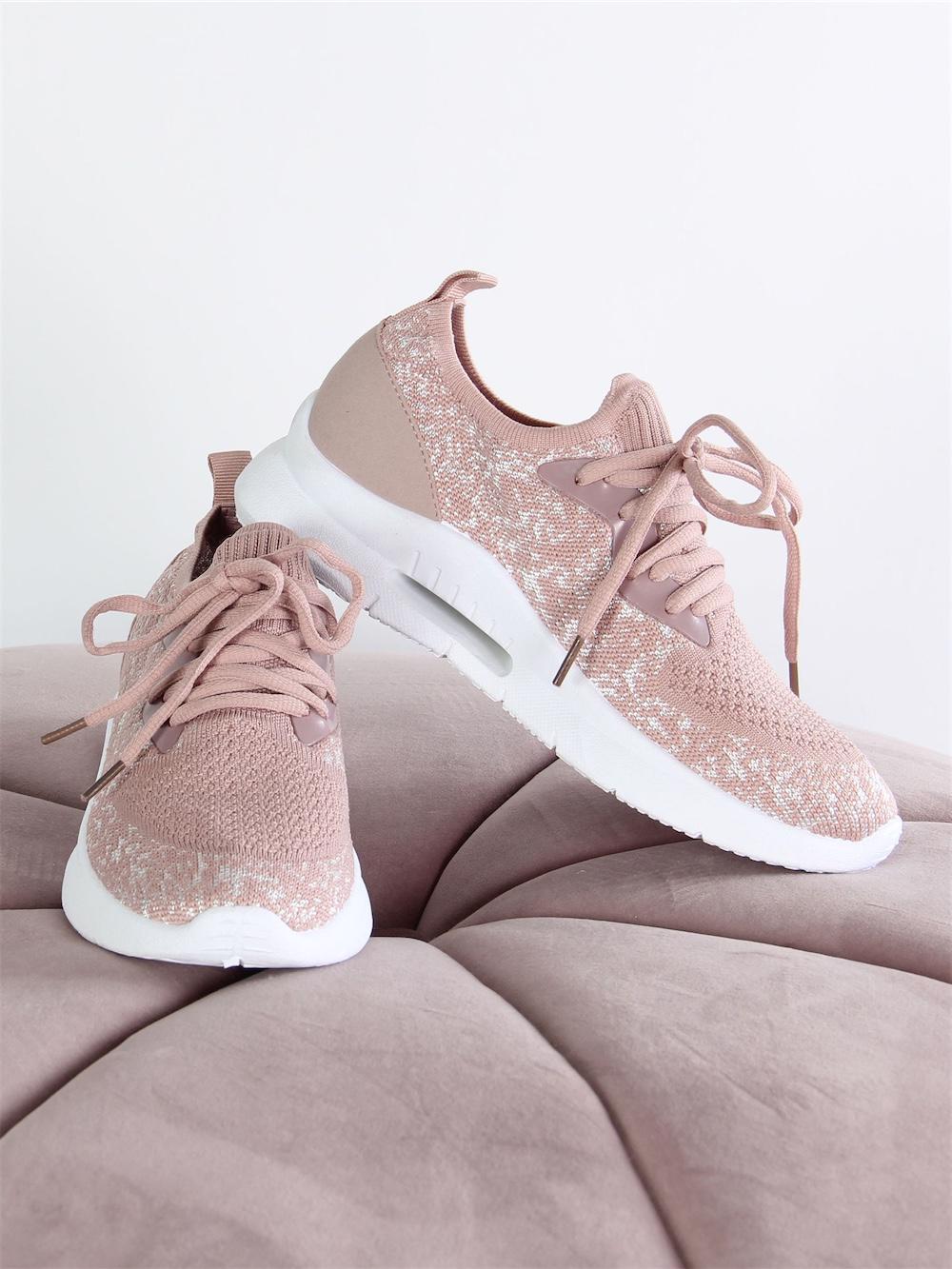 Evelyn - Grå sokkesneakers med hvid solid sål